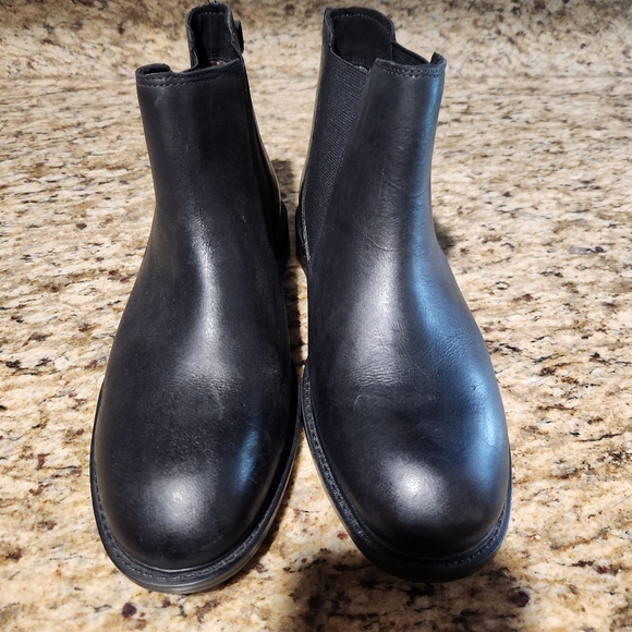 Dunham Graham Men's Black Leather Slip On Boots Size 8 - Picture 8 of 13